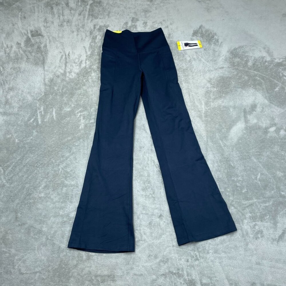 Jockey Womens Studio Flare Pant S Neo Navy Polyester/Spandex NWT 6565